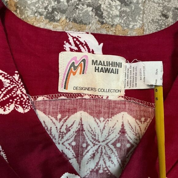 VINTAGE MALIHINI HAWAIIAN MAXI DRESS! EUC! SIZE S - Picture 2 of 14